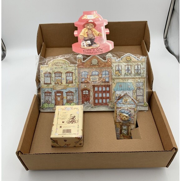 Cherished Teddies 1995 Membership Set with R. Harrison Hartford - Picture 1 of 10